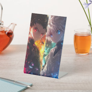 Anime-Duo-Dual-Power-Split-Grafik-Acryl-Tischplatt Sockelschild