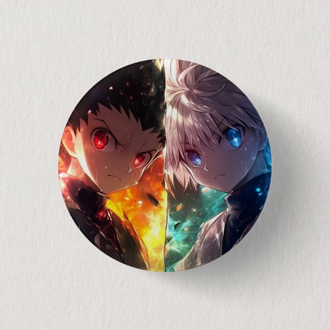 Anime-Duo-Dual-Power-Split-Grafik-Button Button (Vorderseite)