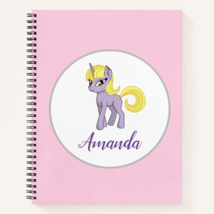 Anime Einhorn Rosa Mädchen Notizbuch