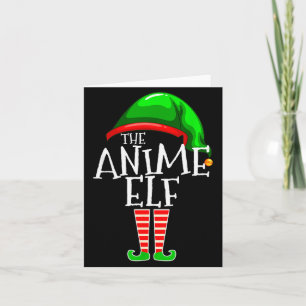 Anime-Elfen-Gruppen-Passendes Familien-Weihnachtsg Karte