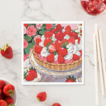 Anime Erdbeerdessert Kunst