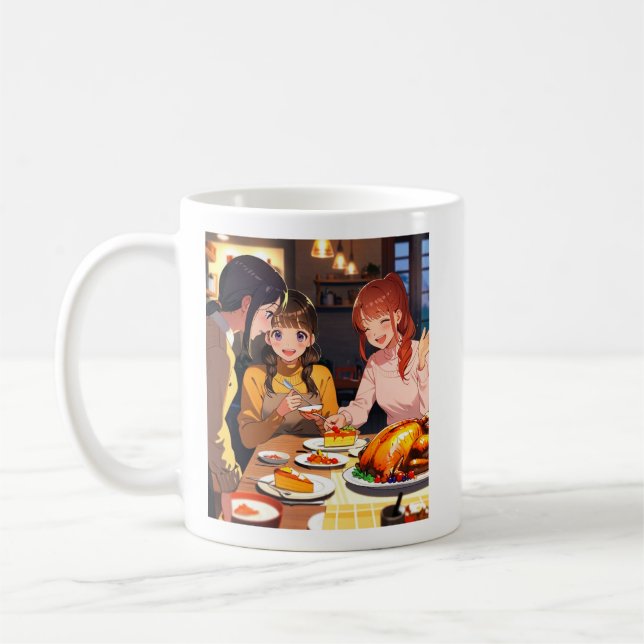(Anime-Erntedank IV) Klassische Tasse, 11 oz Kaffeetasse (Links)