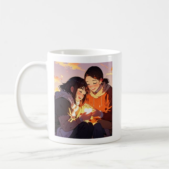 (Anime-Erntedank) Klassische Tasse, 11 oz Kaffeetasse (Links)