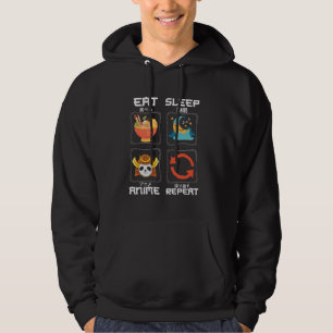 Anime Essen Schlafen Wiederholen Cute für Anime Hoodie
