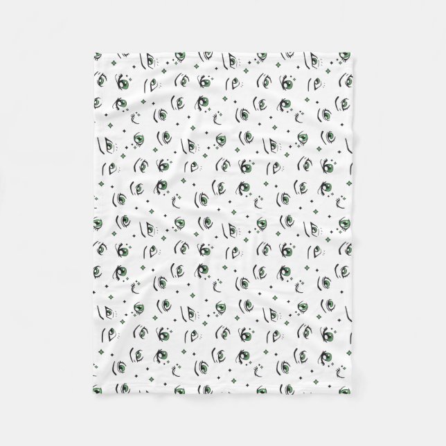 ANIME EYE PATTERN DESIGN FLEECEDECKE (Vorderseite)