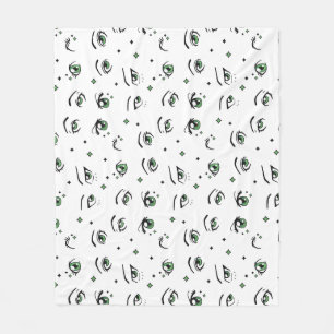 ANIME EYE PATTERN DESIGN FLEECEDECKE
