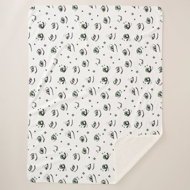 ANIME EYE PATTERN DESIGN SHERPADECKE (Vorderseite)