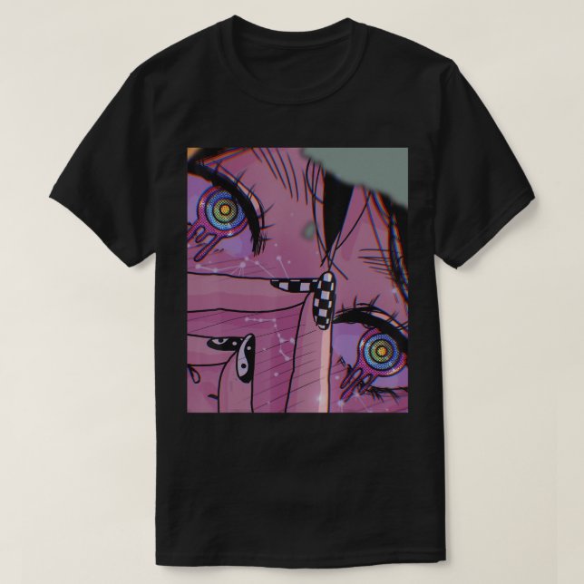 Anime Eyes Pastel Kawaii Girl Aesthetic Japanese O T-Shirt (Design vorne)