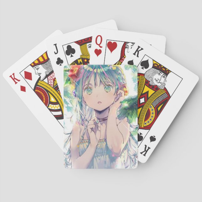 Anime faced box of playing cards spielkarten (Rückseite)