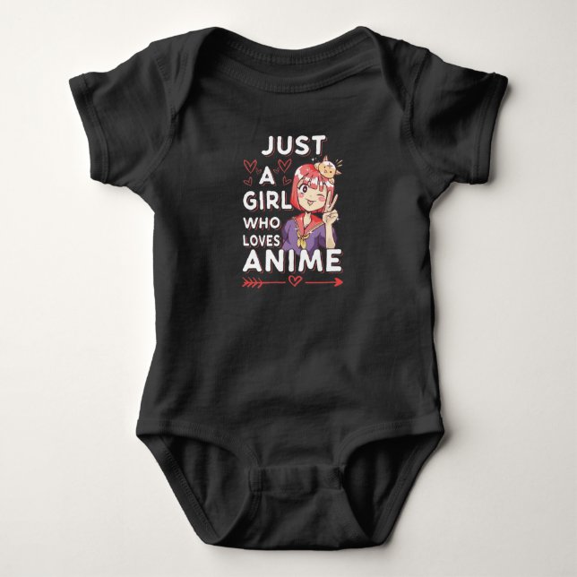 Anime Fan Girl Otaku Japanisch Manga Lover Baby Strampler (Vorderseite)
