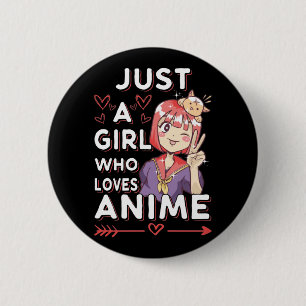 Anime Fan Girl Otaku Japanisch Manga Lover Button