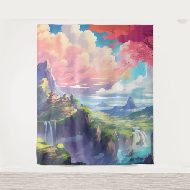 Anime fantastique paysage tapisserie (Devant)