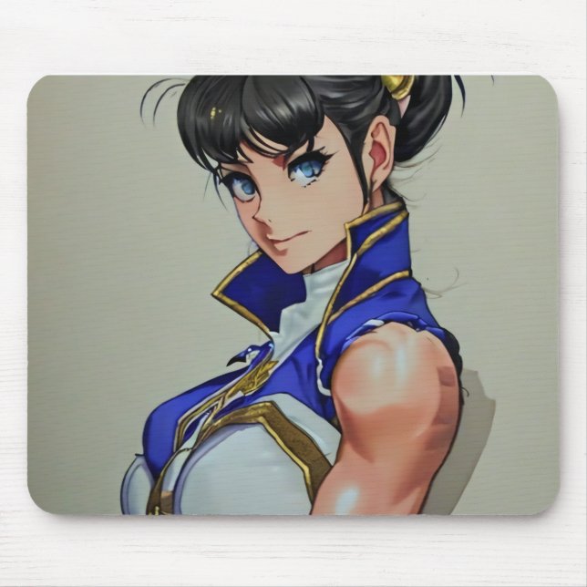 Anime Female Fighter Mousepad (Vorne)