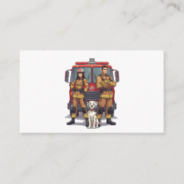 Anime Firefighters & Dalmatian Card Begleitkarte
