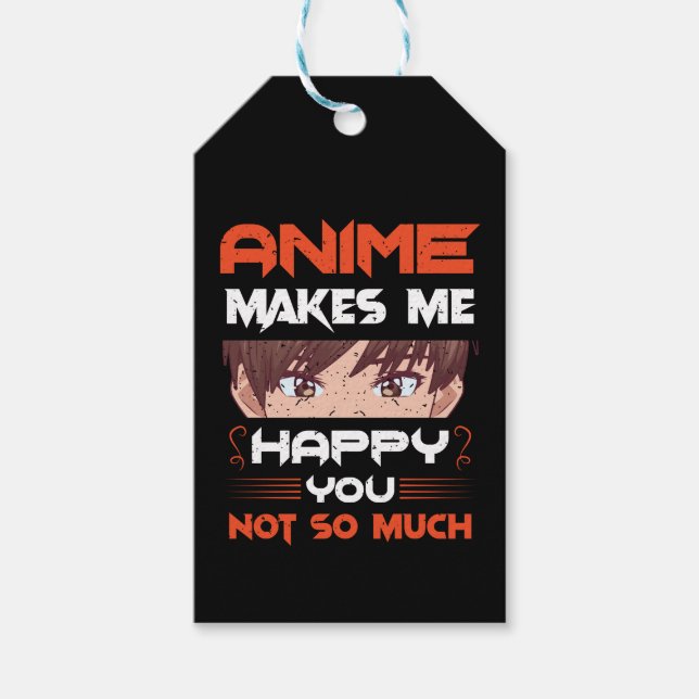 Anime freut mich nicht so sehr geschenkanhänger (Vorderseite)