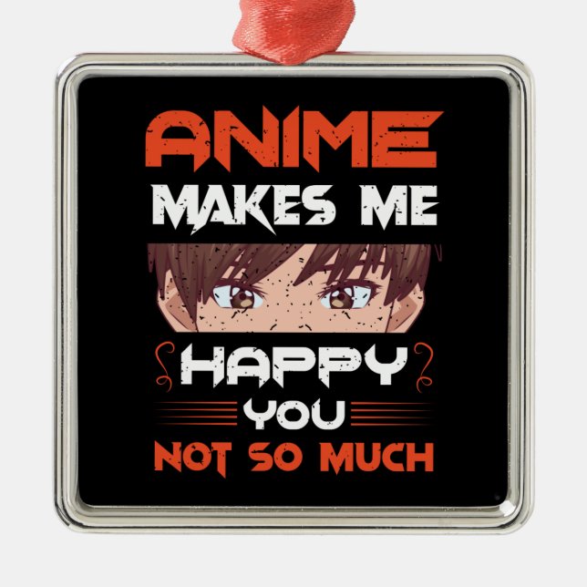 Anime freut mich nicht so sehr ornament aus metall (Vorne)