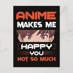 Anime freut mich nicht so sehr postkarte
