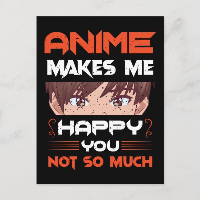 Anime freut mich nicht so sehr postkarte (Vorderseite)
