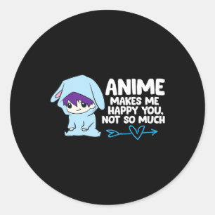Anime freut mich über dich runder aufkleber