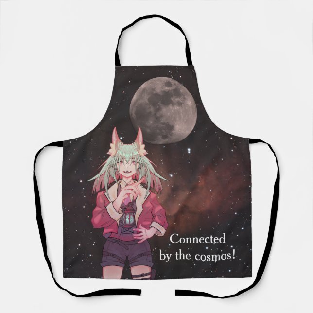 Anime, full moon, Nebula  Schürze (Vorderseite)
