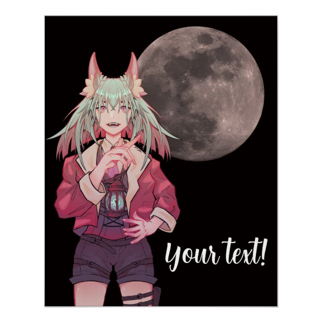 Anime, full moon poster (Vorderseite)