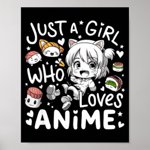 Anime für jugendliche Mädchen nur ein Mädchen, das Poster
