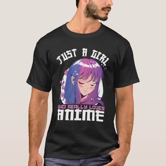 Anime für junge Mädchen nur ein Mädchen, das Anime T-Shirt (Vorderseite)