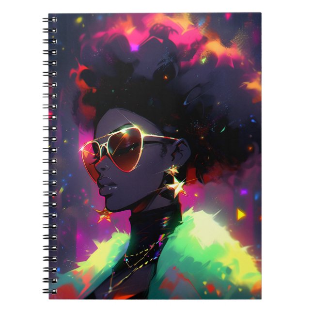 Anime Girl American Art Notizblock (Vorderseite)