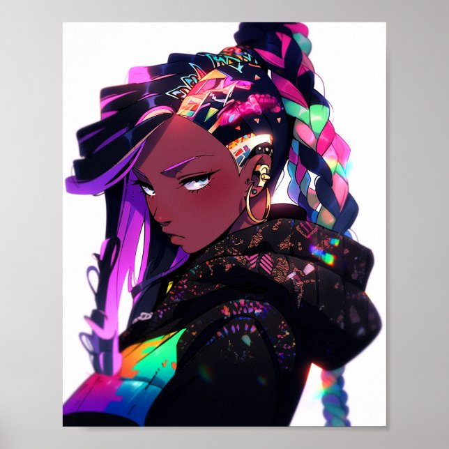 Anime Girl American Art Poster (Vorne)