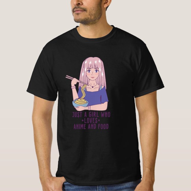 Anime Girl | Anime & Food Lover T-Shirt (Vorderseite)