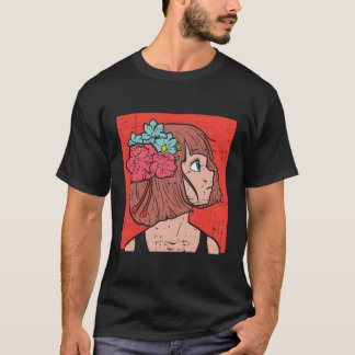 Anime Girl Blume Aesthetic Kawaii Japanisch Manga T-Shirt