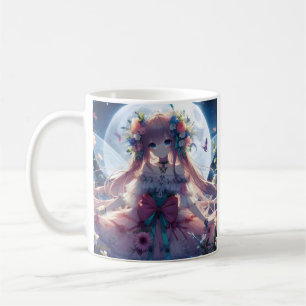 Anime Girl Blume Moon Fairy Kaffeetasse