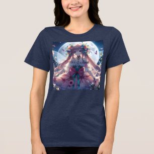 Anime Girl Blume Moon Fairy Tri-Blend Shirt