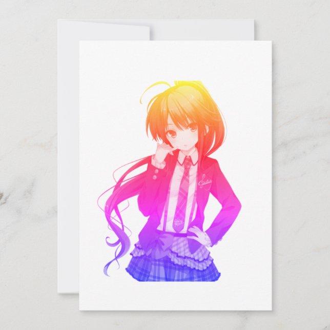 Anime Girl Einladung (Vorderseite)