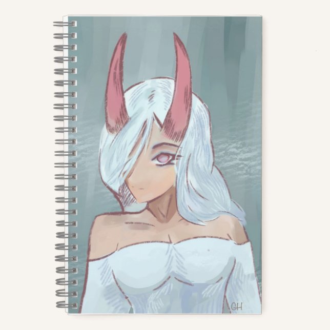 Anime, girl, fantasie  notizbuch (Vorderseite)