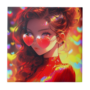 Anime Girl Hearts Fliese