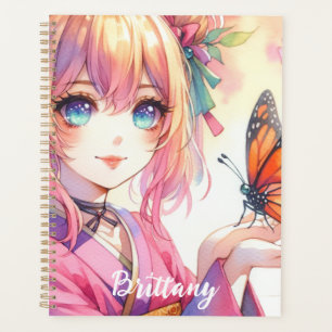 Anime Girl Holding a Butterfly Personnalisé