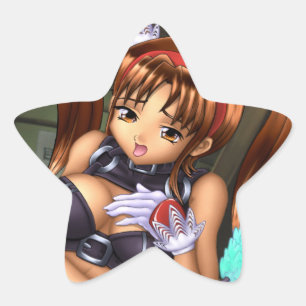 Anime Girl - Honey Stern-Aufkleber