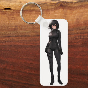 Anime Girl in Bodysuit Schlüsselanhänger