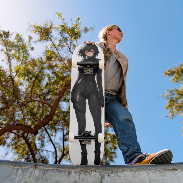 Anime Girl in Bodysuit Skateboard (Außenbereich 1)