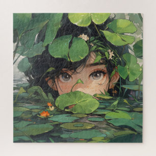 Anime Girl in Pond