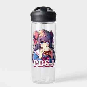 Anime Girl isst ein PB&J Sandwich Trinkflasche