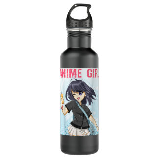 Anime Girl Japanese Aesthetic Mangan Girls  Edelstahlflasche