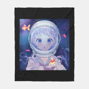 Anime Girl Kawaii Ästhetisch Japanisch Otaku Fleecedecke