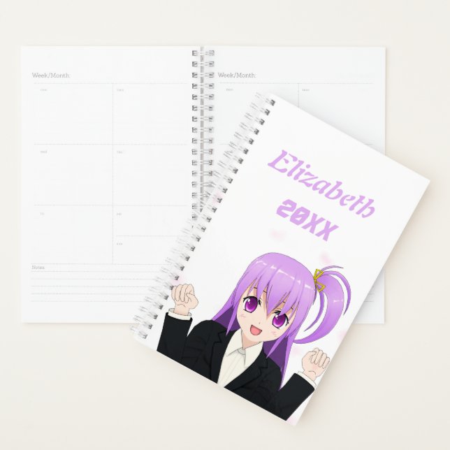Anime Girl kawaii mignon rose 2022 (Devant avec enveloppe)
