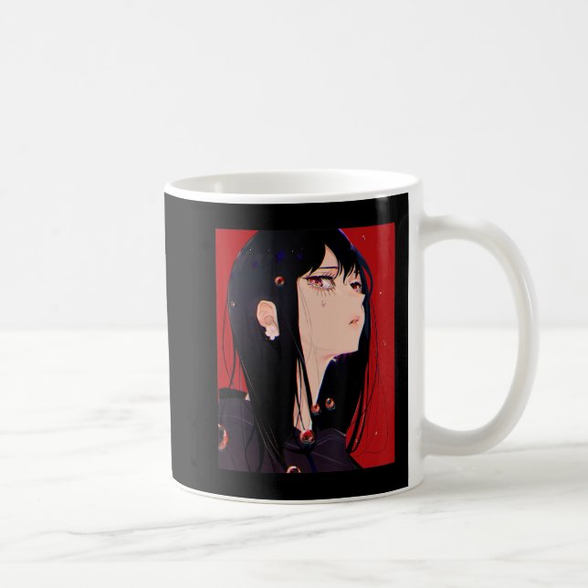 Anime Girl Kawaii Waifu Ästhetik Japanisch Manga O Kaffeetasse (Rechts)