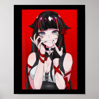 Anime Girl Kawaii Waifu Ästhetik Japanisch Manga O