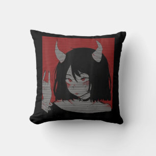 Anime Girl Kawaii Waifu Ästhetisch Japanisch Otaku Kissen