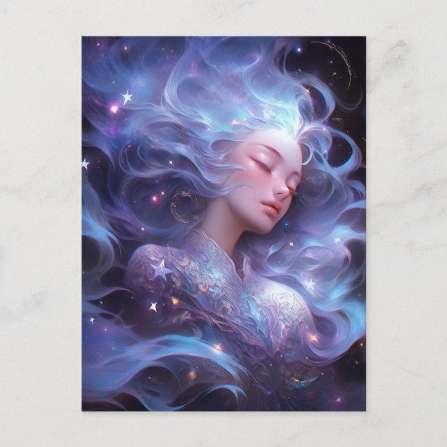 Anime Girl Made of Stars Postkarte (Vorderseite)