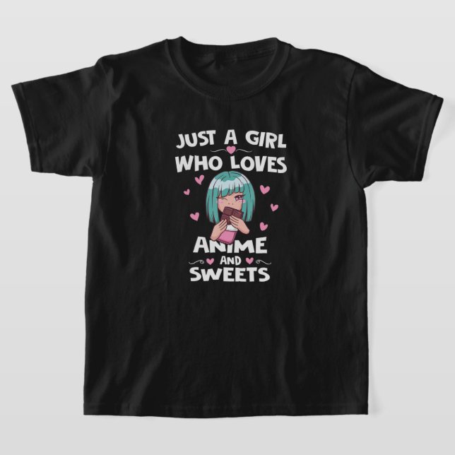 Anime Girl mag Süßigkeiten Japan Kawaii Manga Anim T-Shirt (Ablage )